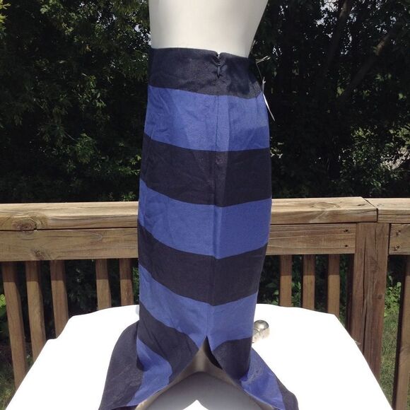 Banana Republic Rugby Stripe Midi Skirt Size 2 New - Picture 3 of 4